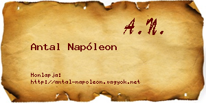 Antal Napóleon névjegykártya